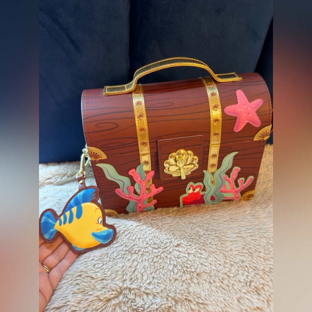 Loungefly Stitch Shoppe Disney The Little Mermaid Treasure Chest Crossbody.